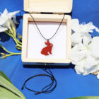 Κολιέ λαγουδάκι σε ξύλινο κουτάκι